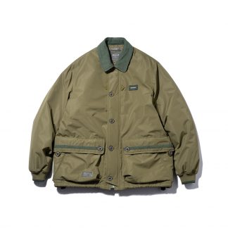 STRL Lined Coach Jacket - Khaki - Japanese Streetwear, quality quilted Thinsulate corduroy, 3M waterproofed outerwear