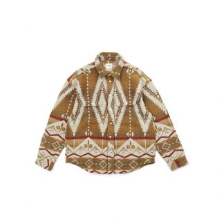 Son of Loong Japanese Streetwear Wool Flannel Ethnic Weave Shirt Pendleton