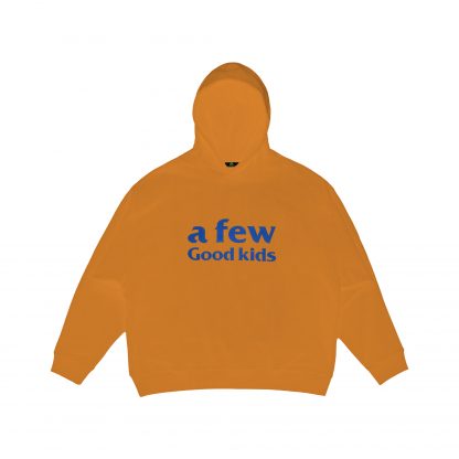 A Few Good Kids Orange Streetwear Hoodie with 3D logo
