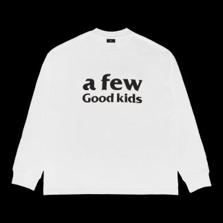A Few Good Kids Long Sleeved Logo T-Shirt in White, Hip Hop, Rap, Streetwear