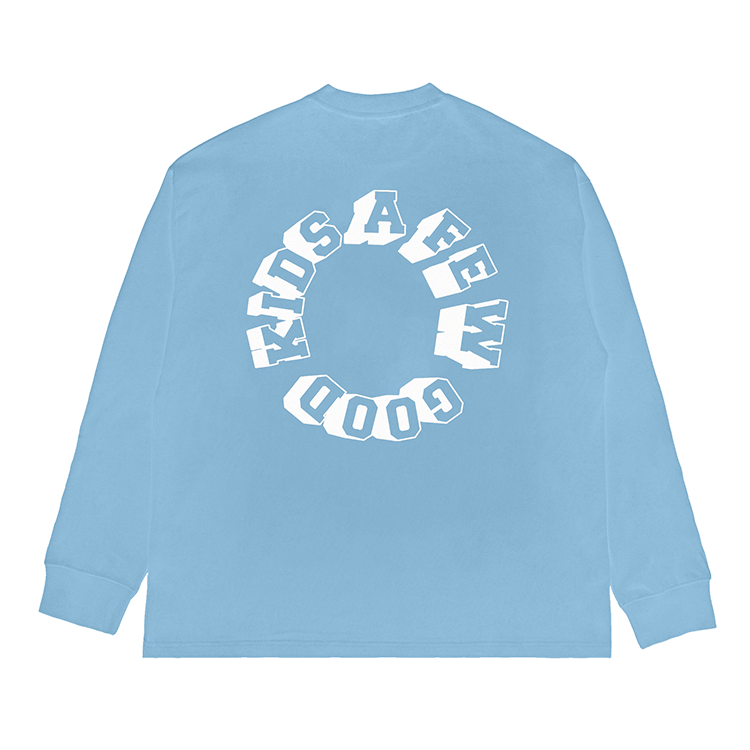 A Few Good Kids Long Sleeve Logo T-Shirt – Light Blue and White 