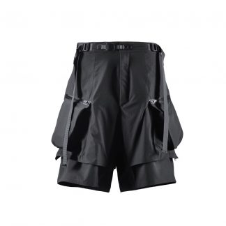 Reindee Lusion Black 3D Molle Expansion Techwear Cargo Shorts