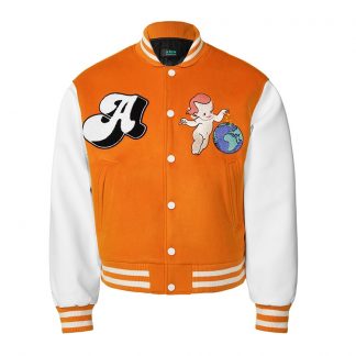 AFGK Orange A Few Good Kids Worldwide Cherub Retro Streetwear Varsity Jacket