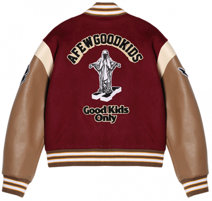 Red Anointed Jesus Varsity Jacket Doncare A Few Good Kids AFGK Streetwear