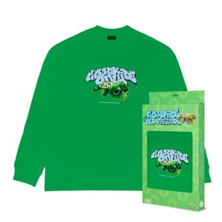 Green Long Sleeved Boxed A Few Good Kids Streetwear Hip Hop T-Shirt Old Friends Series