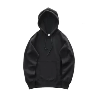 blank essentials hoodie - black