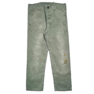 Son Of Loong Distressed Pants - Army Green