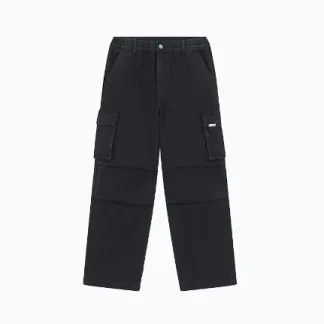 Boneless Streetwear Contructed Jean Cargo Pants in Black